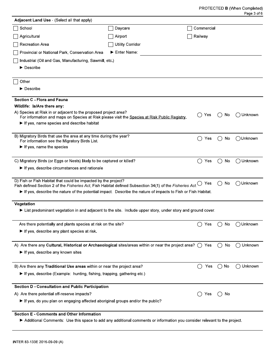 Form INTER83-133E Application for Leasing Locatee Lands Within an Indian Reserve - Canada, Page 3