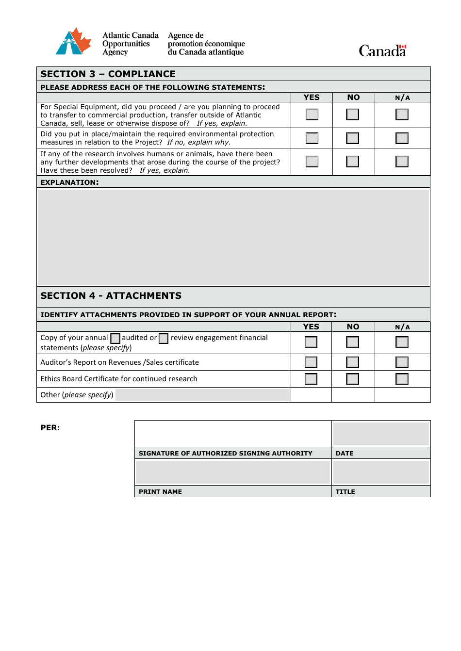 Annex 1 Aif - Information for Annual Report - Canada, Page 4