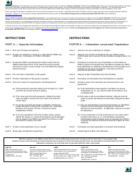 Form B2G Cbsa Informal Adjustment Request - Canada (English/French), Page 2