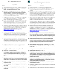 Form B13A Export Declaration - Canada (English/French), Page 4