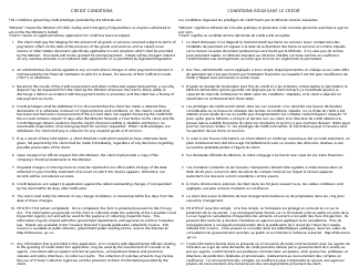Form BSF148 Application for Credit - Canada (English/French), Page 2