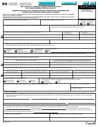 Form BSF329-4 Application to Transact Marine Operations With the Canada Border Services Agency - Canada (English/French)