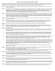 Formulario BSF267 S Certificado De Origen - Tratado De Libre Comercio Canada - Peru - Canada (Spanish), Page 2