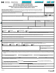 Form BSF329-1 &quot;Application to Transact Air Operations With the Canada Border Services Agency&quot; - Canada (English/French)