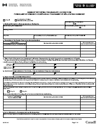 Form BSF613 Summary Reporting Program Application Form - Canada