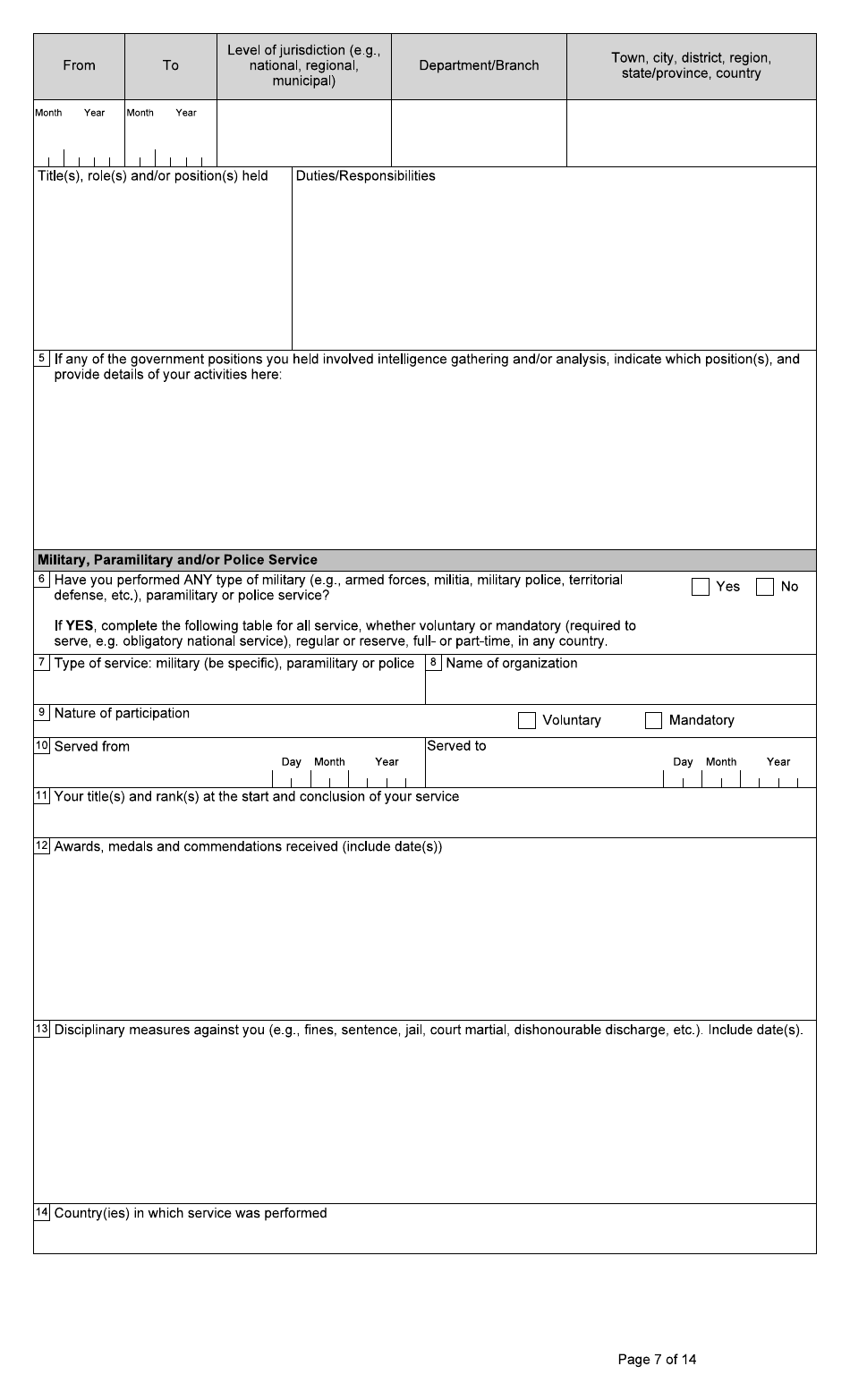 Form BSF766 Application for a Declaration of Relief Under Subsection 42.1(1) of the Immigration and Refugee Protection Act (Irpa) - Canada, Page 7