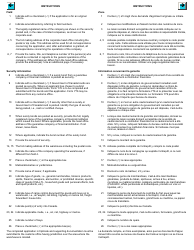 Form E400C Application for a Licence to Operate a Customs Sufferance Warehouse - Canada (English/French), Page 2