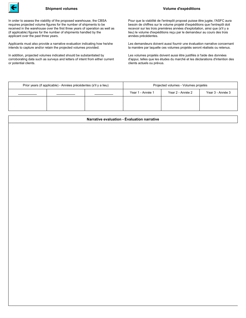 Form E400C Application for a Licence to Operate a Customs Sufferance Warehouse - Canada (English / French), Page 4