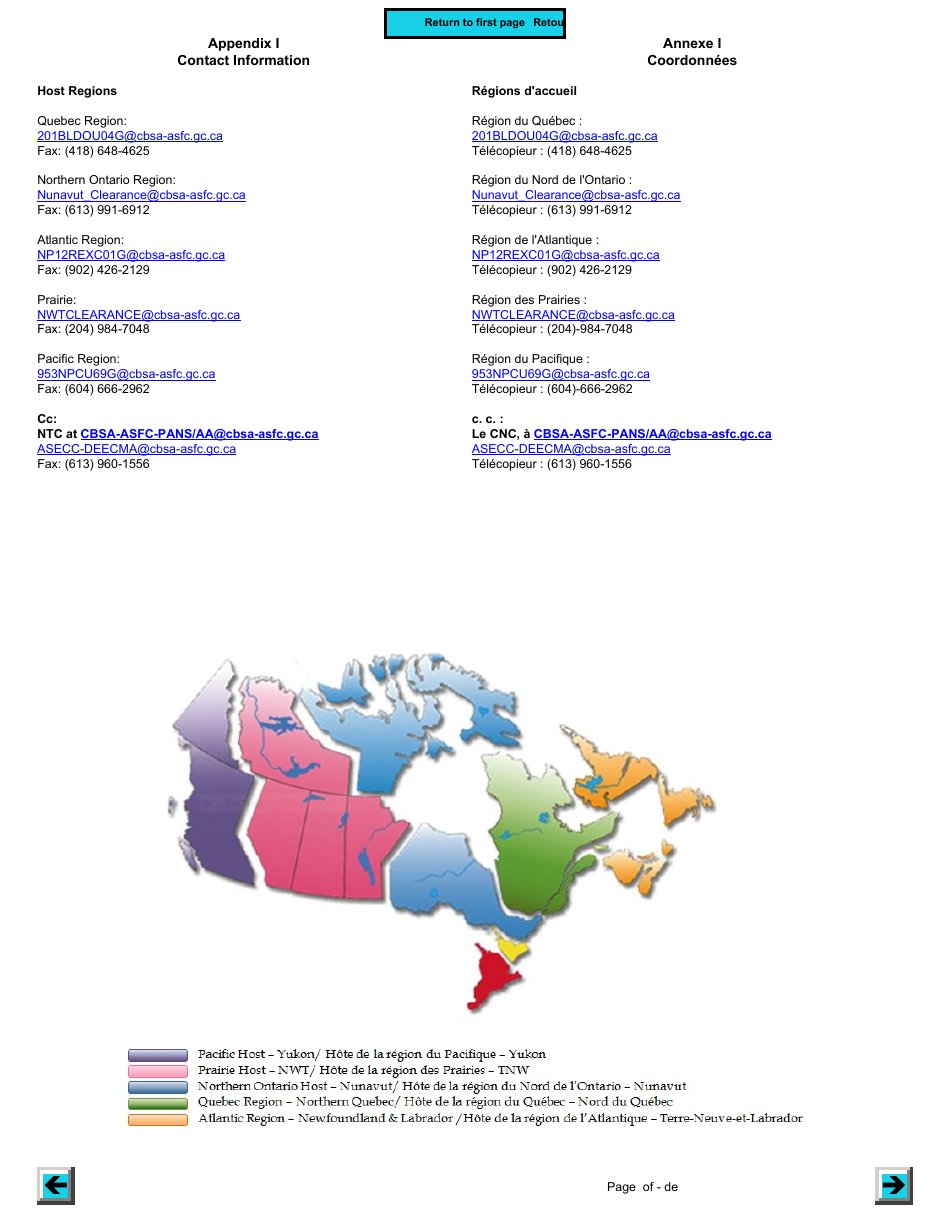 Form BSF786 Arctic Shipping Electronic Commercial Clearance (Asecc) Program Carrier Pre-season Profile - Canada (English / French), Page 7