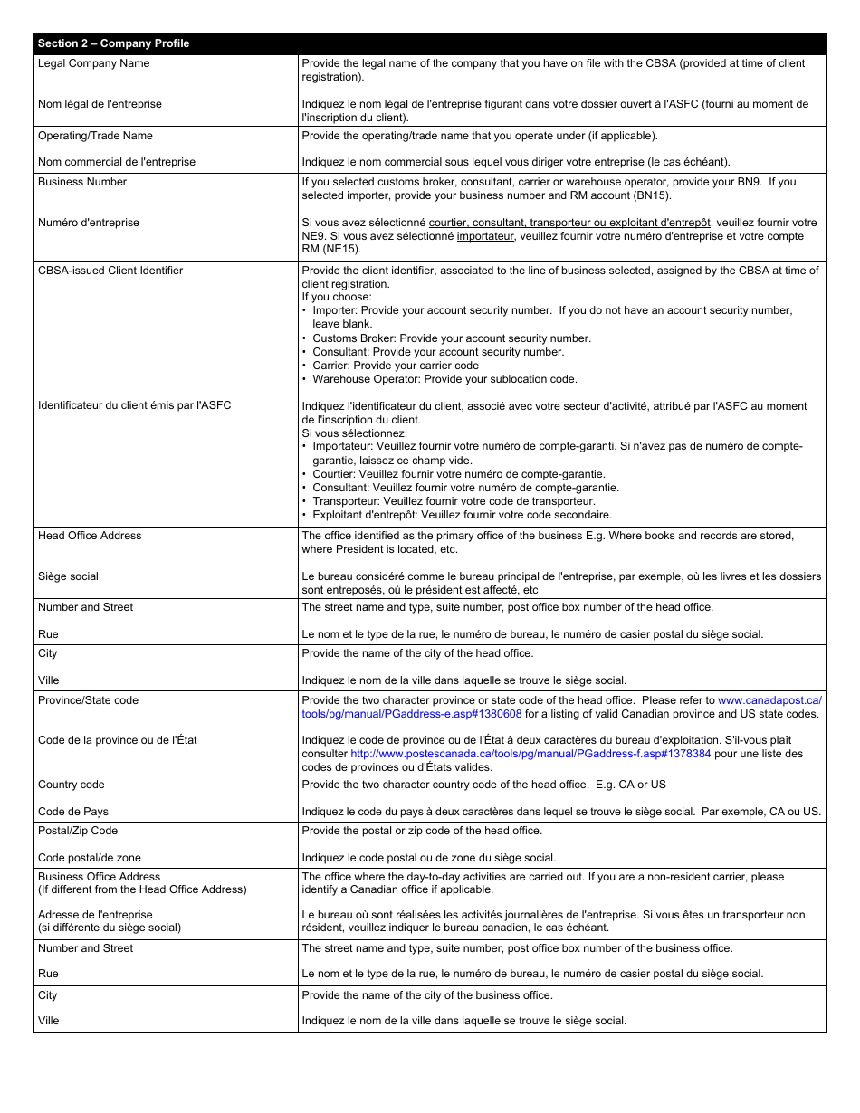 Form BSF815 Electronic Data Interchange (Edi) Application for Daily Notice (Dn) and Statement of Account (Soa) - Canada (English / French), Page 6