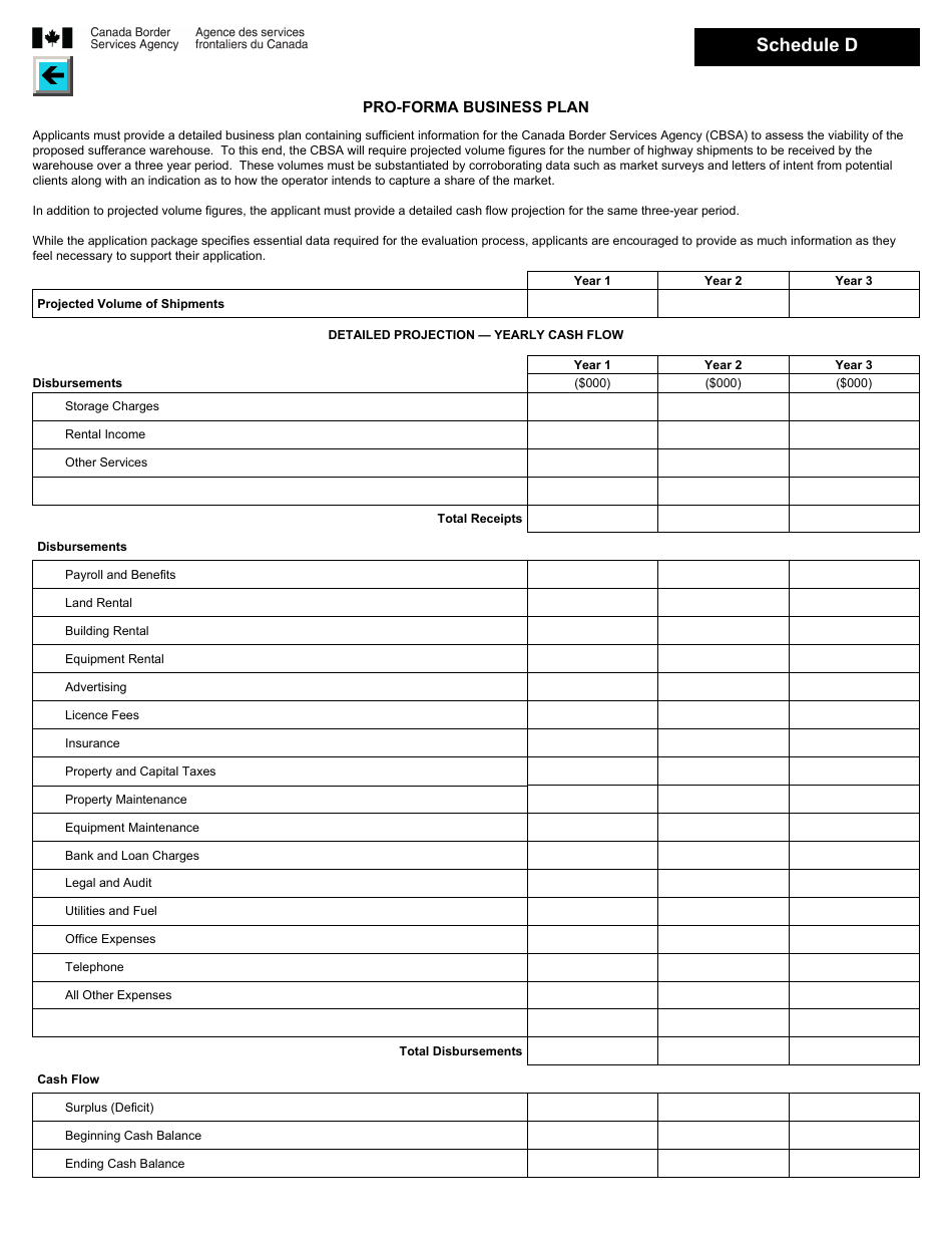 Form E400B Application for Licence to Operate a Customs Highway Sufferance Warehouse - Canada, Page 10
