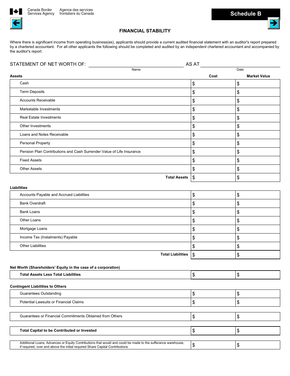 Form E400B Application for Licence to Operate a Customs Highway Sufferance Warehouse - Canada, Page 6