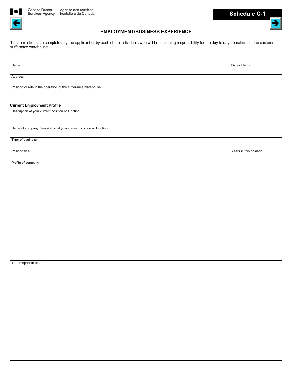 Form E400B Application for Licence to Operate a Customs Highway Sufferance Warehouse - Canada, Page 8