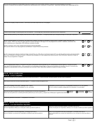 Form K90 Duties Relief Application - Canada (English/French), Page 2