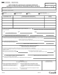 Document preview: Form K36A Ships Stores Declaration and Clearance Certificate - Canada (English/French)