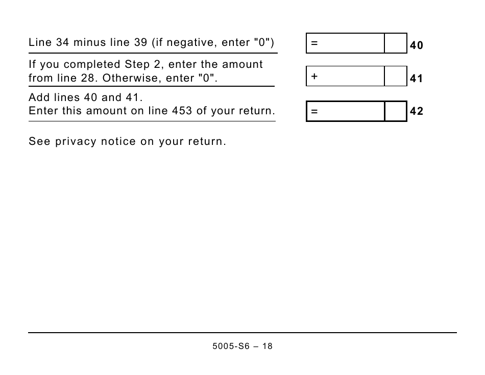 Form 5005-S6 Schedule 6 Working Income Tax Benefit (Large Print) - Canada, Page 18