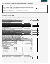 Form 5005-R Income Tax and Benefit Return - Canada, Page 2