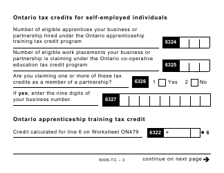 Form 5006-TC (ON479) Ontario Credits (Large Print) - Canada, Page 3