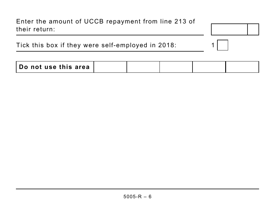Form 5005-R Income Tax and Benefit Return (Large Print) - Canada, Page 6