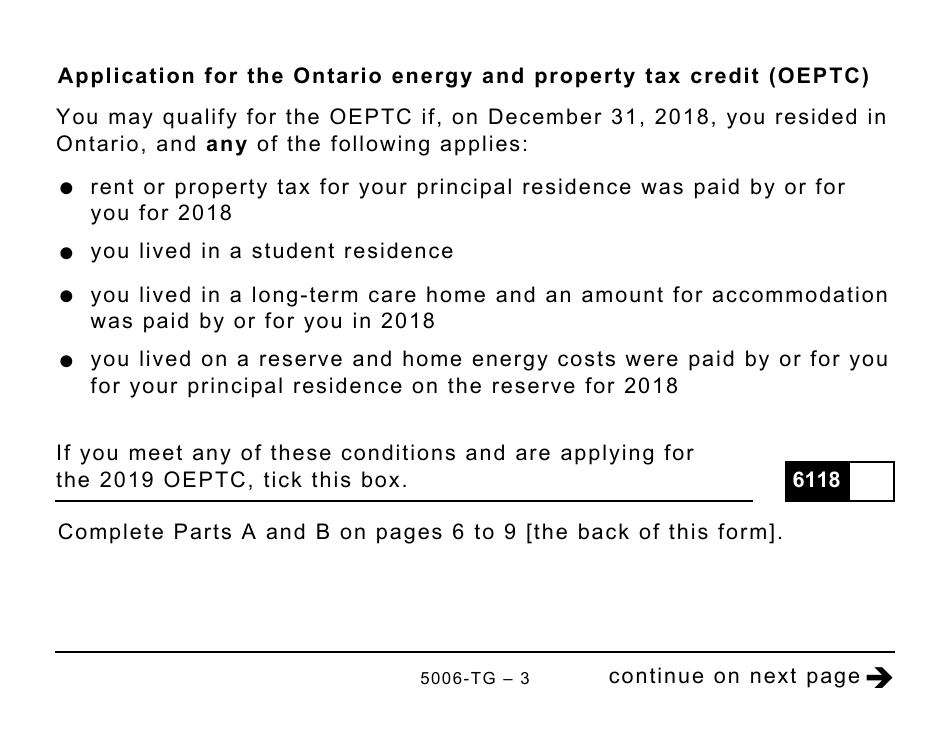Form 5006-TG (ON-BEN) Application for the Ontario Trillium Benefit and the Ontario Senior Homeowners Property Tax Grant (Large Print) - Canada, Page 3