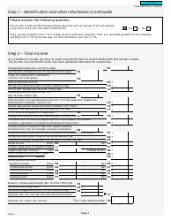 Form 5006-R Income Tax and Benefit Return - Canada, Page 2