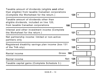 Form 5006-R Income Tax and Benefit Return (Large Print) - Canada, Page 10