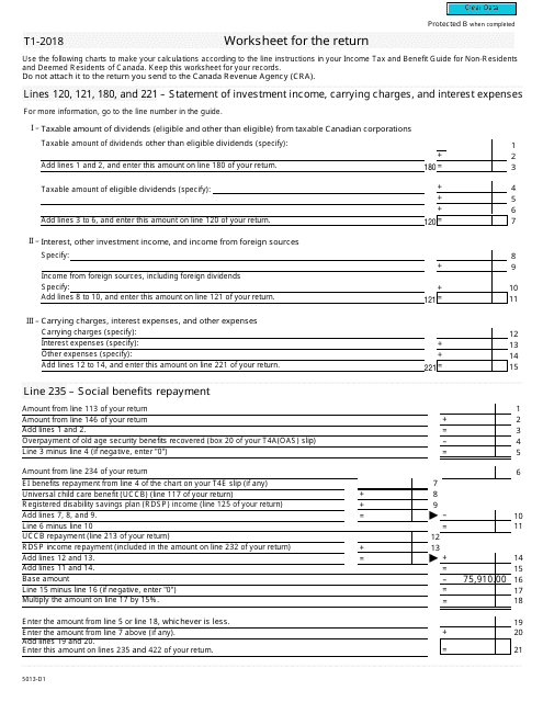 Form 5013-D1 2018 Printable Pdf