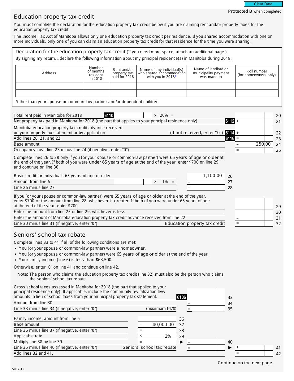 Form 5007-TC (MB479) - 2018 - Fill Out, Sign Online and Download ...