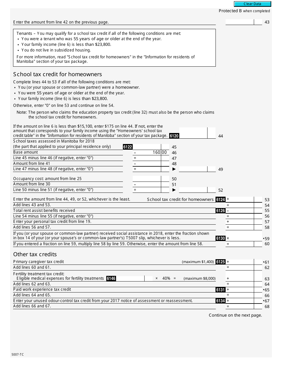 Form 5007-TC (MB479) Manitoba Credits - Canada, Page 3