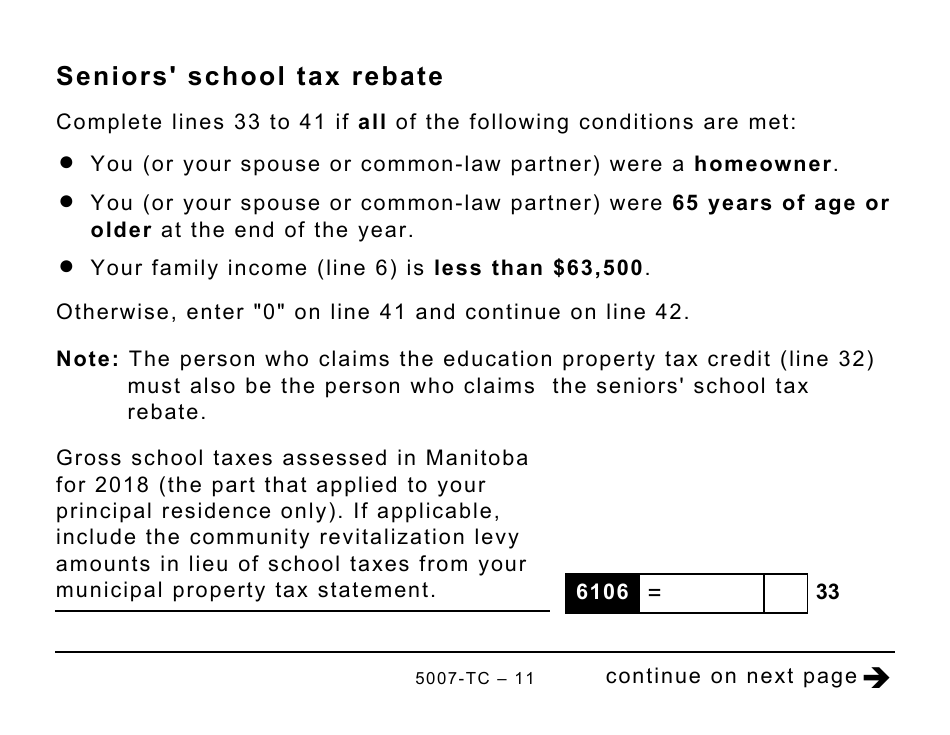 Form 5007-TC (MB479) Manitoba Credits (Large Print) - Canada, Page 11