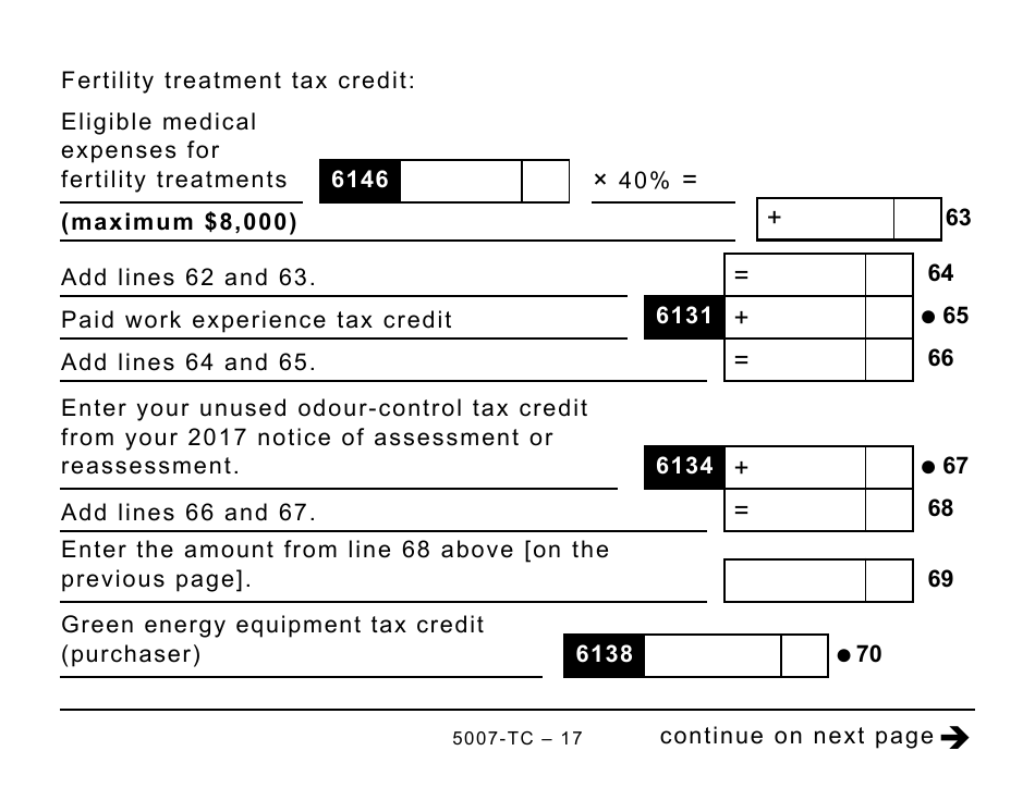 Form 5007-TC (MB479) Manitoba Credits (Large Print) - Canada, Page 17