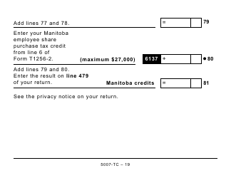 Form 5007-TC (MB479) Manitoba Credits (Large Print) - Canada, Page 19
