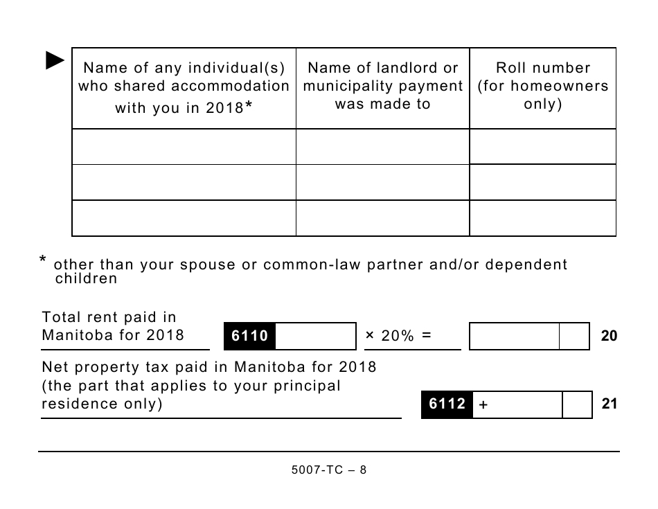 Form 5007-TC (MB479) Manitoba Credits (Large Print) - Canada, Page 8
