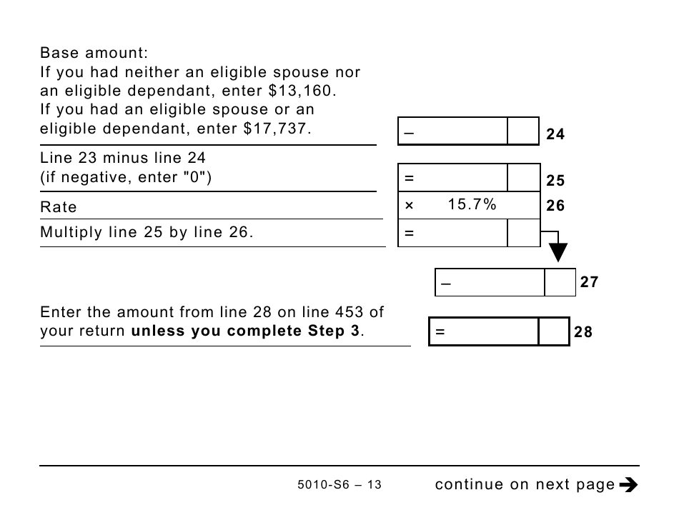 Form 5010-S6 Schedule 6 Working Income Tax Benefit (Large Print) - Canada, Page 13