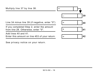 Form 5010-S6 Schedule 6 Working Income Tax Benefit (Large Print) - Canada, Page 16