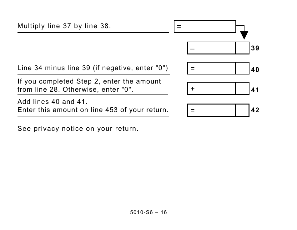 Form 5010-S6 Schedule 6 Working Income Tax Benefit (Large Print) - Canada, Page 16