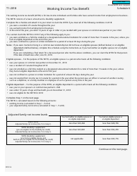 Form 5009-S6 Schedule 6 Working Income Tax Benefit - Canada