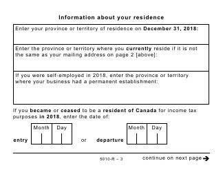 Form 5010-R Income Tax and Benefit Return (Large Print) - Canada, Page 3