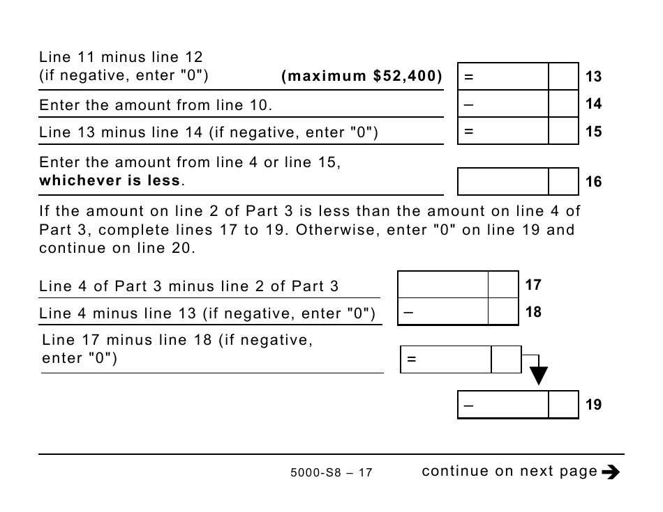 Form 5000-S8 Schedule 8 Canada Pension Plan Contributions and Overpayment (Large Print) - Canada, Page 17