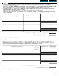 Form T913 Part XI.2 Tax Return - Tax for the Disposition of Certain Properties (2004 and Later Tax Years) - Canada, Page 2
