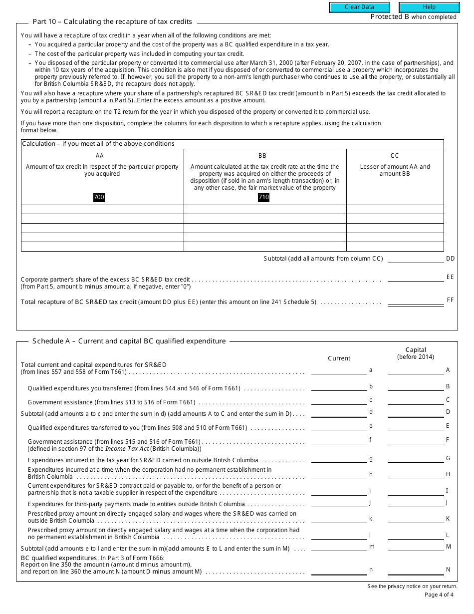 british columbia scientific research and experimental development tax credit