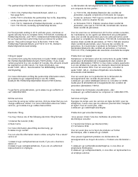 Form T5013 SUM Summary of Partnership Income - Canada (English/French), Page 2