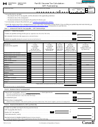 Document preview: Form T5013-1 Part IX.I Income Tax Calculation - Sift Partnership - Canada