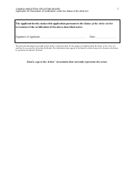 Application for Revocation of Certification Under the Status of the Artist Act - Canada, Page 3