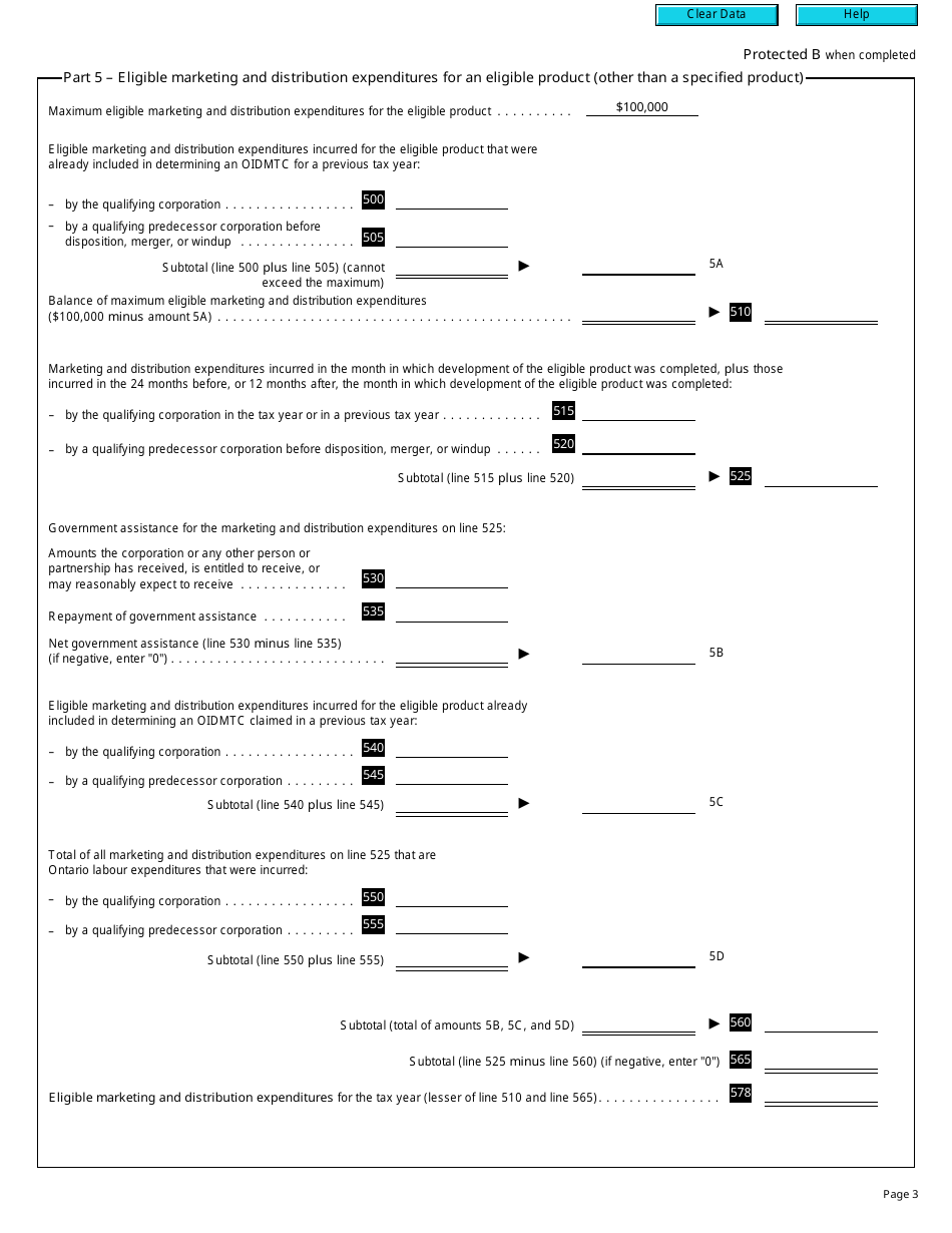 Form T2 Schedule 560 Ontario Interactive Digital Media Tax Credit (2016 and Later Tax Years) - Canada, Page 3