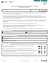 Document preview: Form T2 Schedule 554 Ontario Computer Animation and Special Effects Tax Credit (2017 and Later Tax Years) - Canada