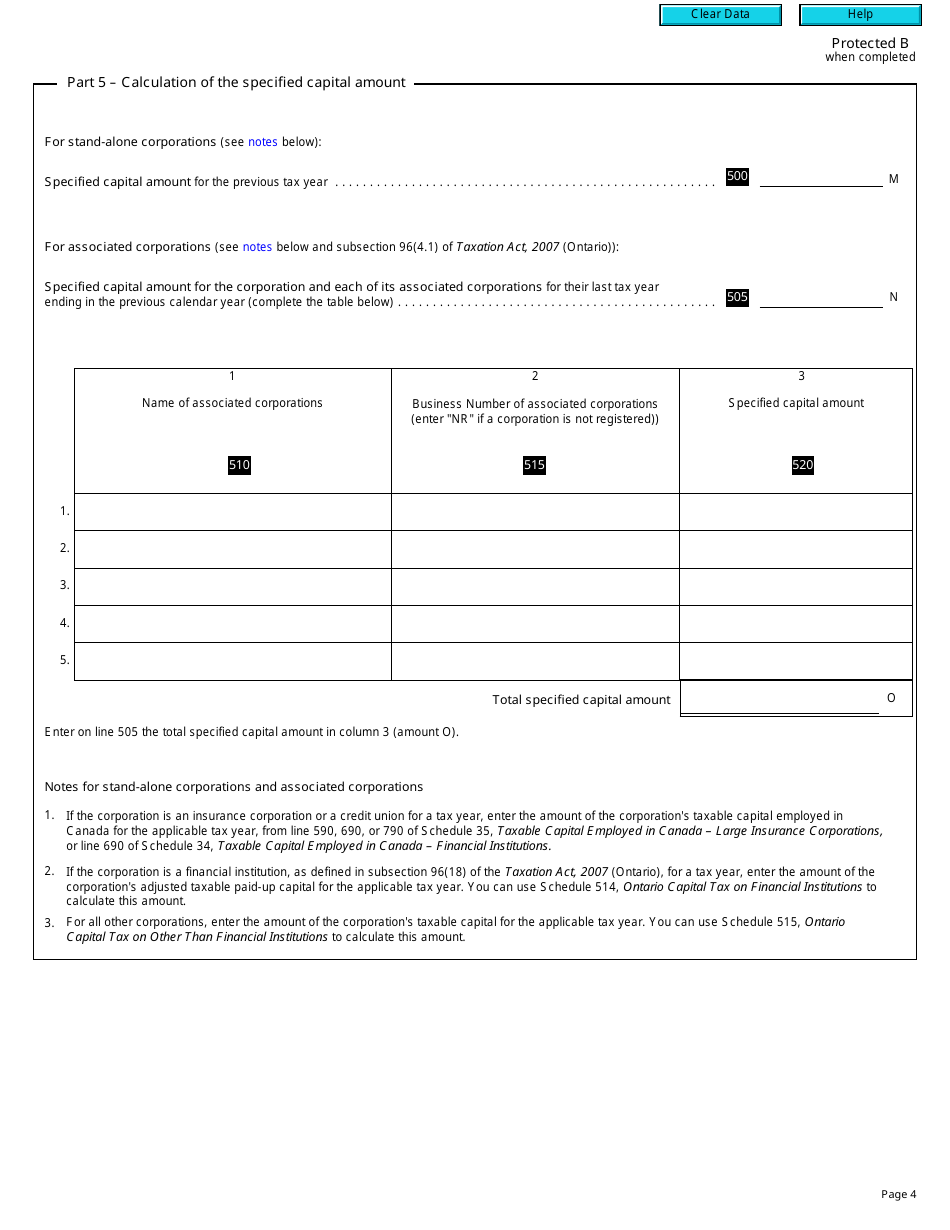 Form T2 Schedule 566 Ontario Innovation Tax Credit (2016 and Later Tax Years) - Canada, Page 4