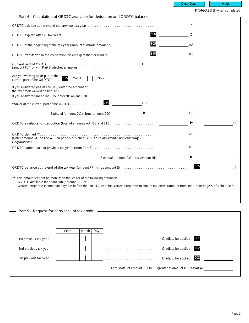 Form T2 Schedule 508 Ontario Research and Development Tax Credit (2016 and Later Tax Years) - Canada, Page 3