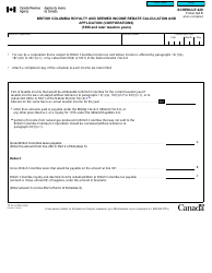 Document preview: Form T2 Schedule 420 British Columbia Royalty and Deemed Income Rebate Calculation and Application (Corporations) (1998 and Later Taxation Years) - Canada
