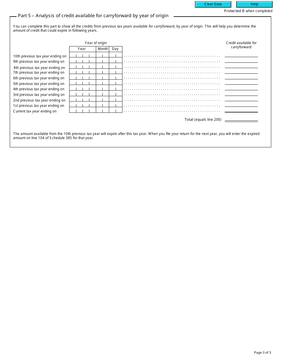Form T2 Schedule 385 Manitoba Odour-Control Tax Credit (2013 and Later Tax Years) - Canada, Page 3